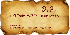 Dömötör Henrietta névjegykártya